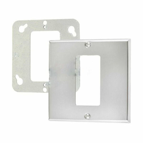 American Imaginations Square Chrome Electrical Switch Plate Stainless Steel AI-36829